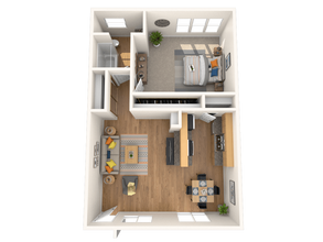 Large 1 Bedroom, 1 Bathroom 163 163 floor plan